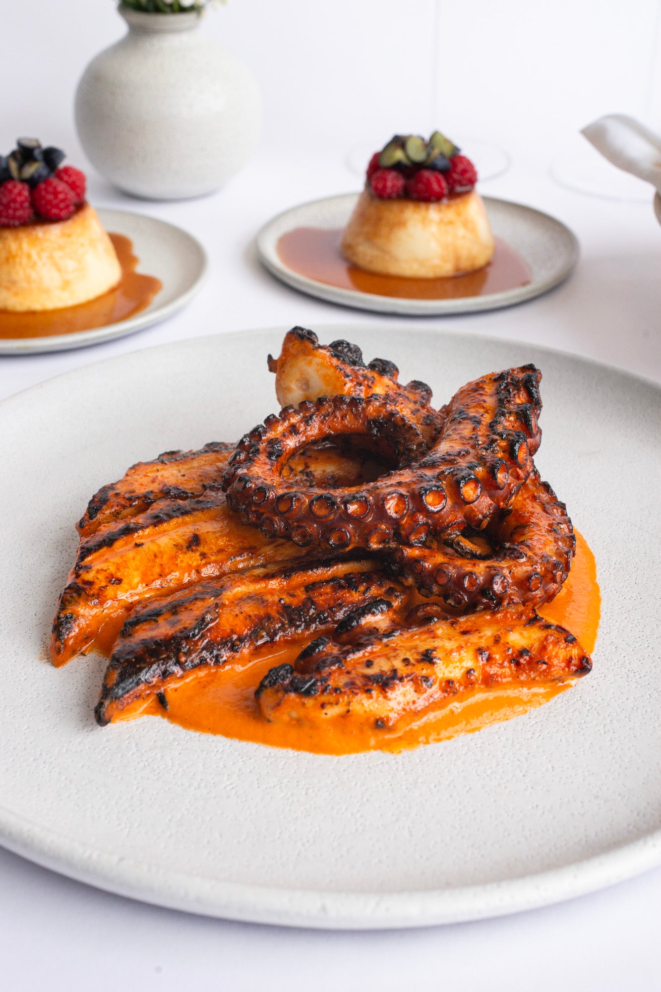 Pieuvre grillée au piment doux