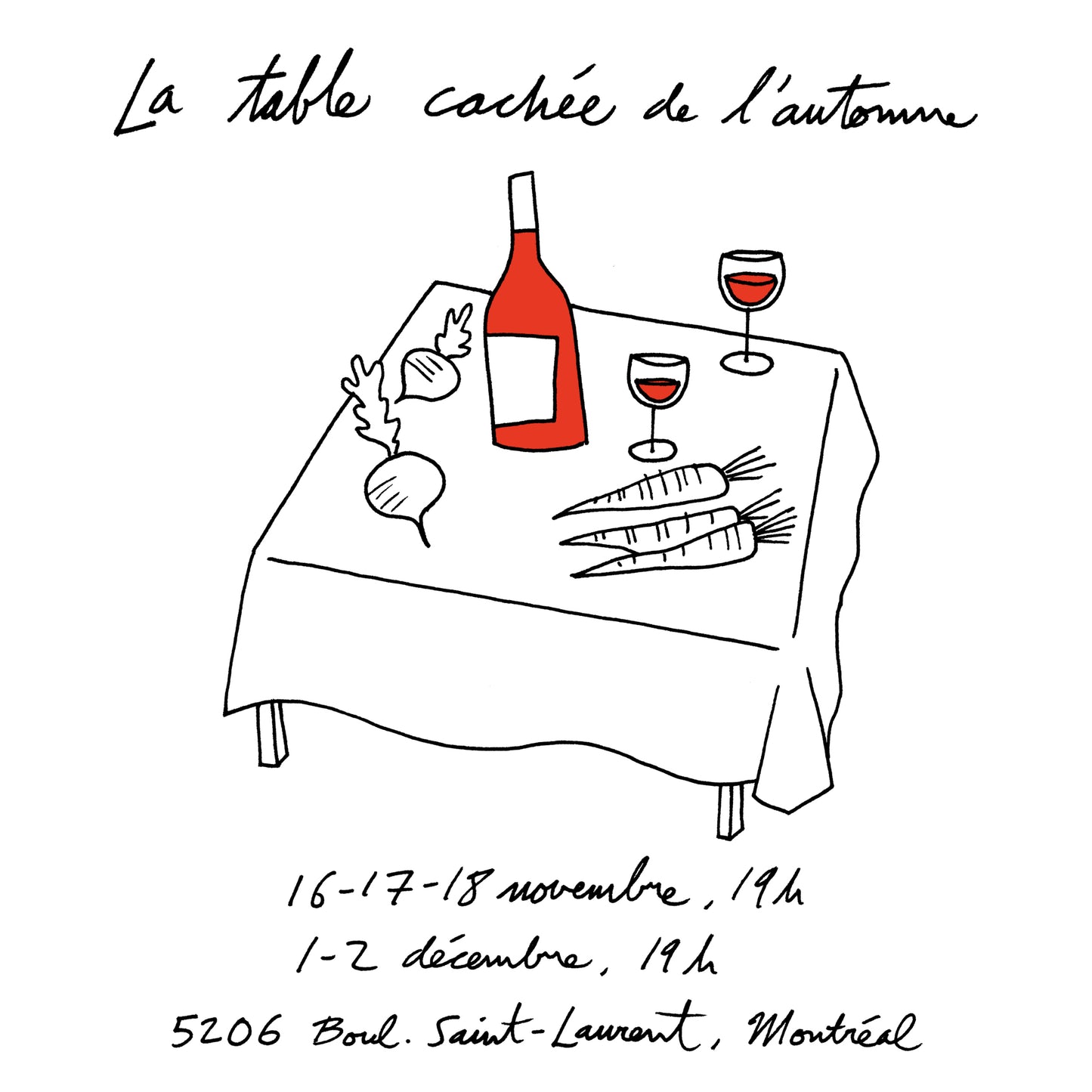 La Table Cachée de l'automne
