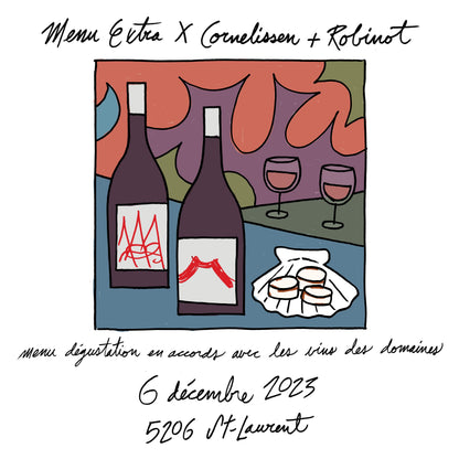 Menu Extra et Les Vins Dame-Jeanne x Cornelissen + Robinot